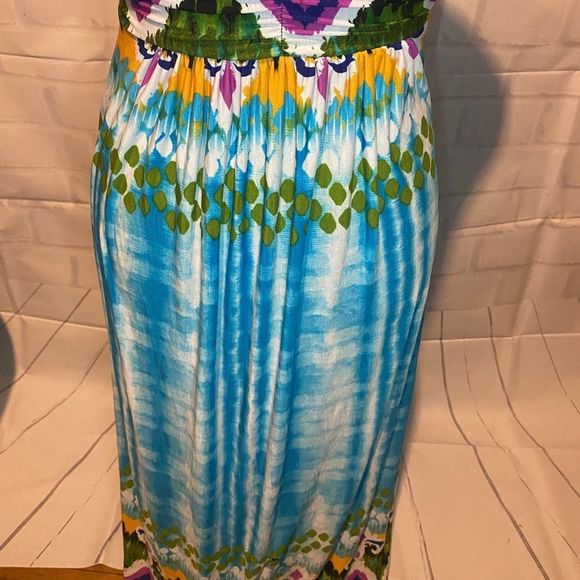 MULTICOLORED MAXI DRESS - Picture 11 of 14